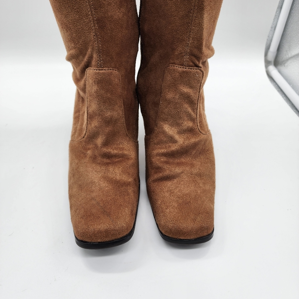 Etienne Aigner Historia Square Toe Heeled Sock‎ Boots Size 6 - Picture 6 of 14